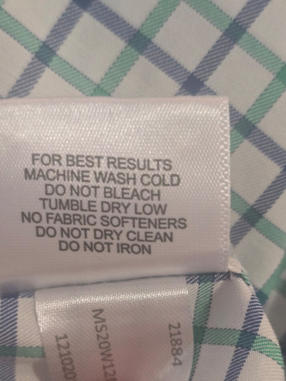 Peter Millar Men's XL Tattersall Check Sport Shirt Green Navy Long Sleeve - Picture 7 of 8
